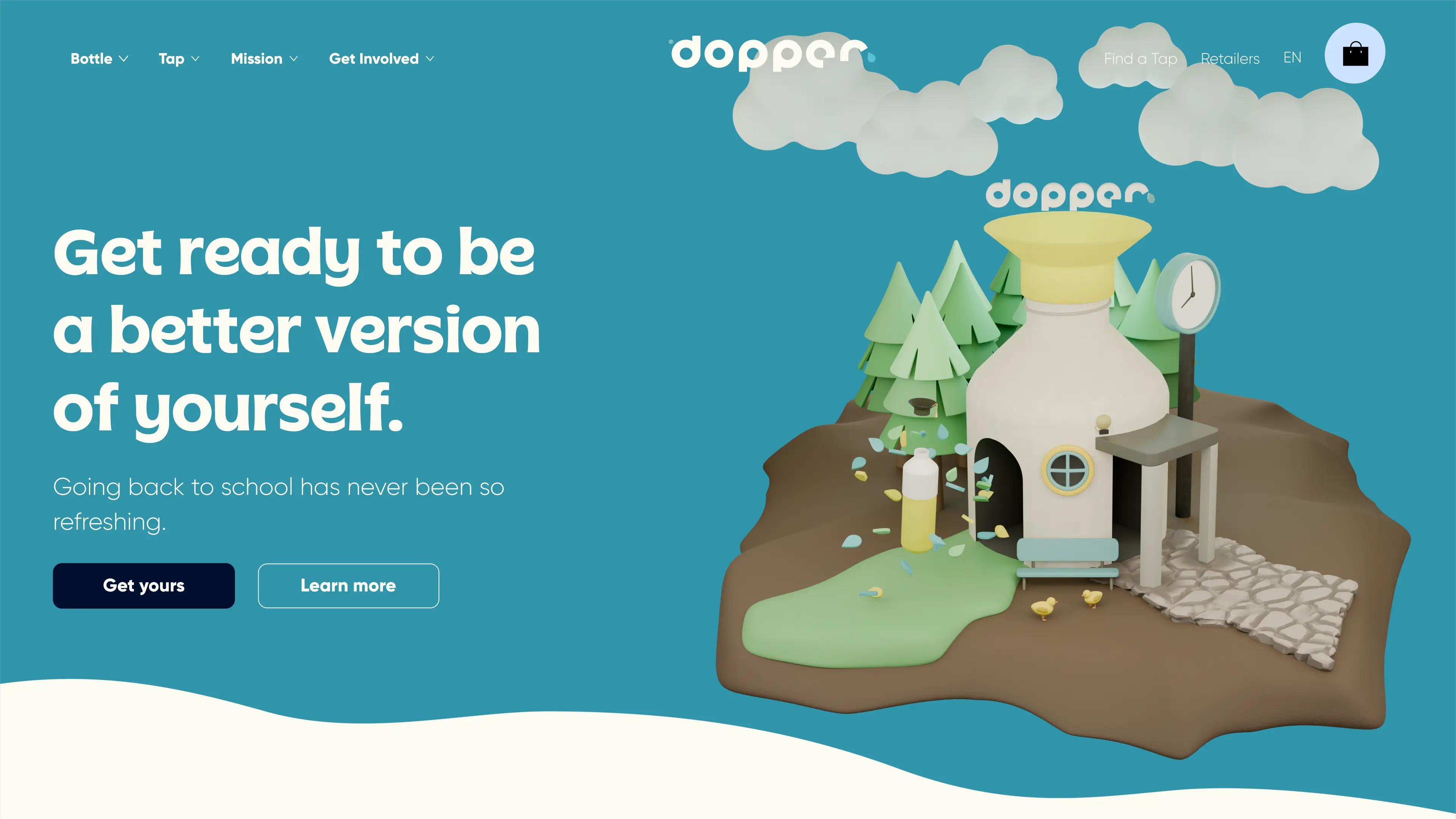 Image showing a website (called 'petals') design 